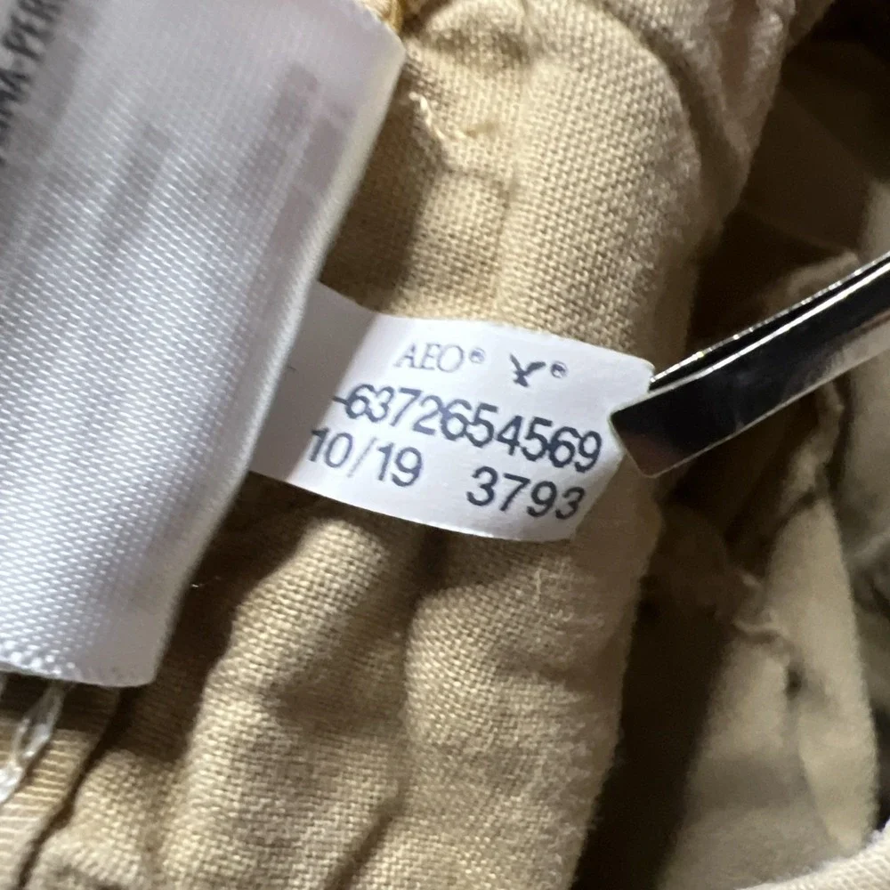 American Eagle Next Level‎ Flex Slim Straight Pants 32x34 Tan Cotton Blend Mens